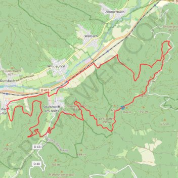 Trace GPS De Griesbach au Hohlandsbourg, itinéraire, parcours