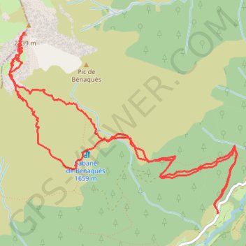 Trace GPS Pic de Montaigut par la Lit, itinéraire, parcours