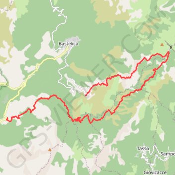 Trace GPS Boucle de Zipitoli à la station d'Ese, itinéraire, parcours