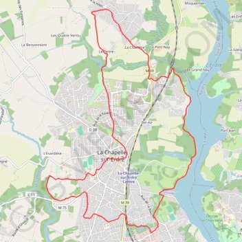 Trace GPS Mouline - bord de l'Erdre, itinéraire, parcours