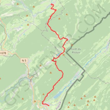 Trace GPS EJ6 Foncine le Haut Les Rousses, itinéraire, parcours
