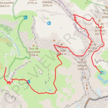 Trace GPS Maillet-Sède-Barroude, itinéraire, parcours