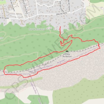 Trace GPS La Pointe de Brancaille, Vallon des Cèdres, Sainte-Baume, itinéraire, parcours
