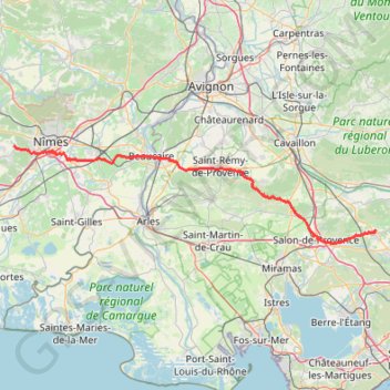 Trace GPS Lambesc Caveirac, itinéraire, parcours