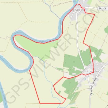 Trace GPS Sentier Dame Renaude - Lechâtelet, itinéraire, parcours