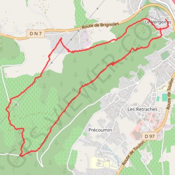 Trace GPS Le Luc - Oppidum - la Fouirette, itinéraire, parcours