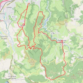 Trace GPS Col de la Croix de Montvieux, itinéraire, parcours
