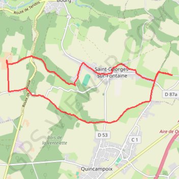 Trace GPS Saint Georges sur Fontaine, itinéraire, parcours
