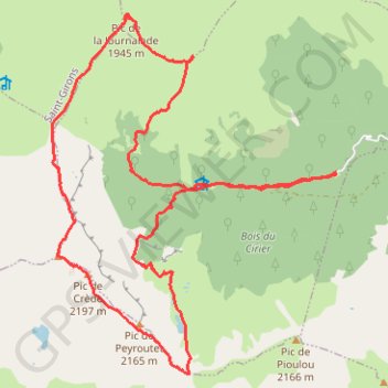 Trace GPS Boucle Freyte-étang Bleu-Pic des 3 Seigneurs-Pic de la Journalade-Cap de la Dosse, itinéraire, parcours