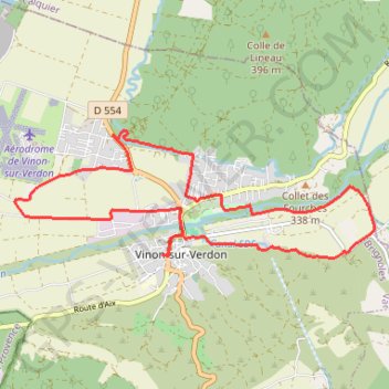 Trace GPS Marie Coco - Vinon-sur-Verdon, itinéraire, parcours