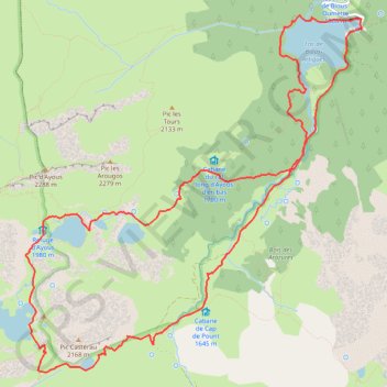 Trace GPS Les lacs d'ayous, itinéraire, parcours