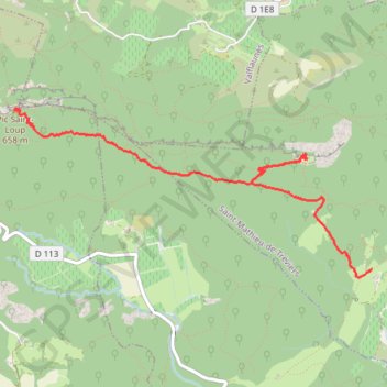 Trace GPS Pic Saint Loup par Montferrand, itinéraire, parcours