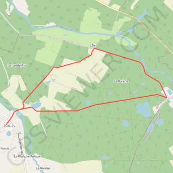 Trace GPS Chemin de la locature - Bauzy, itinéraire, parcours
