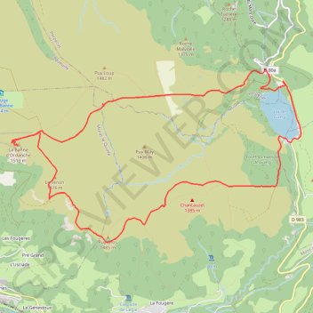 Trace GPS Murol-Banne d'Ordange, itinéraire, parcours