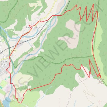 Trace GPS La Mure-Saint André-Le Serre Gros-Crete des serres, itinéraire, parcours