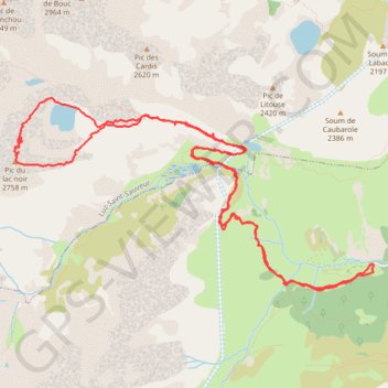 Trace GPS Pic du Lac Noir depuis les Granges de Bué, itinéraire, parcours