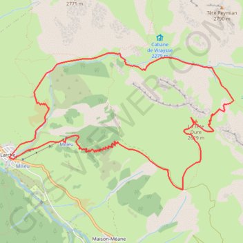 Trace GPS Tête Dure, itinéraire, parcours