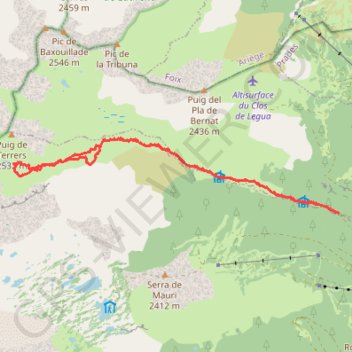 Trace GPS Estany del Diable - Vall de Galba, itinéraire, parcours