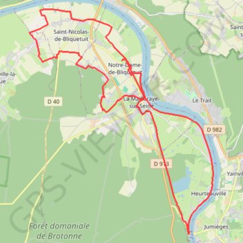 Trace GPS Les bords de Seine, itinéraire, parcours