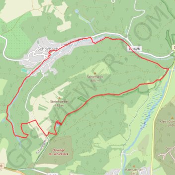 Trace GPS Balade autour de Schorbach, itinéraire, parcours