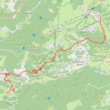 Trace GPS Les saisies - Molliesoulaz, itinéraire, parcours
