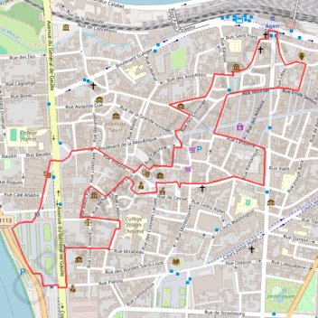 Trace GPS Découverte du patrimoine Agenais - Pays de l'Agenais, itinéraire, parcours