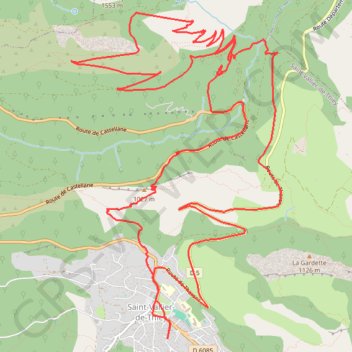 Trace GPS Autour de Saint Vallier, itinéraire, parcours