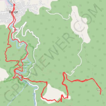 Trace GPS Vučje-Skobaljić grad-Sokolica-vrh Kita 1020mnv, itinéraire, parcours