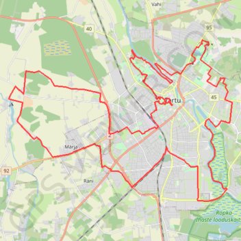 Trace GPS Kondimootor 50 KM (Tartu 2023), itinéraire, parcours