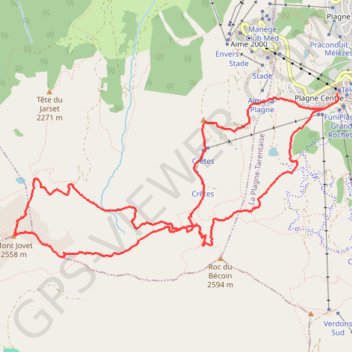 Trace GPS Mont Jovet - Roc du Bécoin, itinéraire, parcours