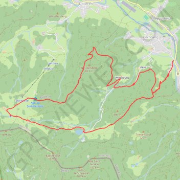 Trace GPS Kirchberg, itinéraire, parcours