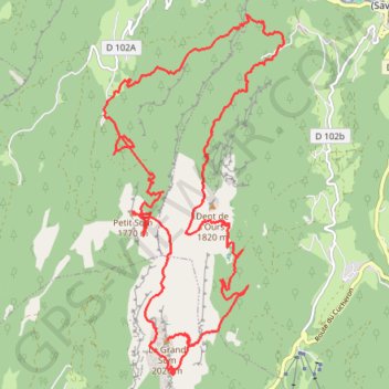 Trace GPS Tour du Grand Som, itinéraire, parcours