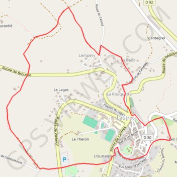 Trace GPS Sur les crêtes dominant Lautrec, itinéraire, parcours