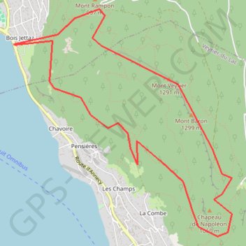 Trace GPS Parcours classique Veyrier, itinéraire, parcours