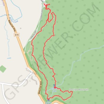Trace GPS Tristania Falls - Crystal Shower Falls - Wonga Walk, itinéraire, parcours