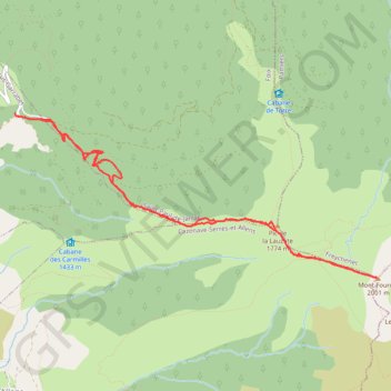 Trace GPS Mont Fourcat, itinéraire, parcours