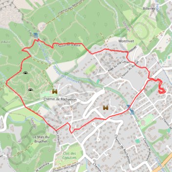 Trace GPS VTT Fontaine Ardente, Rochasson, itinéraire, parcours