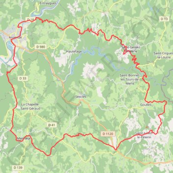 Trace GPS Tour de la Xaintrie Noire (Corrèze), itinéraire, parcours