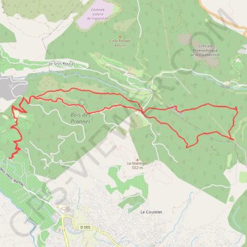 Trace GPS Randonnée Dragon Malmont, itinéraire, parcours