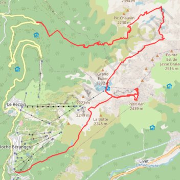 Trace GPS Les Vans et le Lac David (Belledonne), itinéraire, parcours