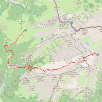Trace GPS Traversée des Alpes - Étape 5, itinéraire, parcours