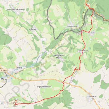 Trace GPS Randonnée des Abbayes (Orval - Saint-Walfroy), itinéraire, parcours