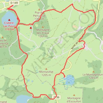 Trace GPS Les Trois Lacs, itinéraire, parcours