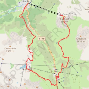 Trace GPS Balade en boucle à partir de Leche (Autriche), itinéraire, parcours