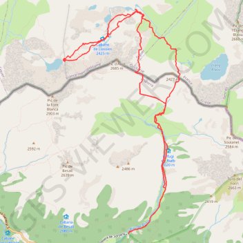 Trace GPS De Sorteny au Llac Rouch, itinéraire, parcours