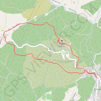 Trace GPS Au-dessus de Saint-Montant, itinéraire, parcours