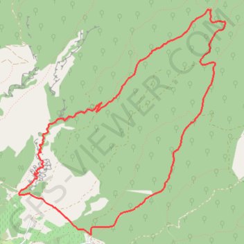 Trace GPS Ventoux - Combe de Curnier - Jas de Landerot, itinéraire, parcours