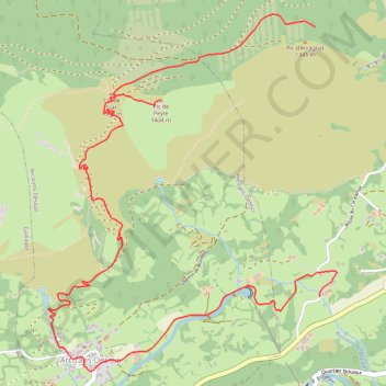 Trace GPS Pic de Peyre & d'Arragnat, itinéraire, parcours