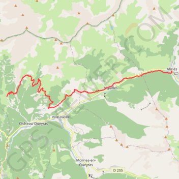 Trace GPS Queyras - Soulier - Abries, itinéraire, parcours