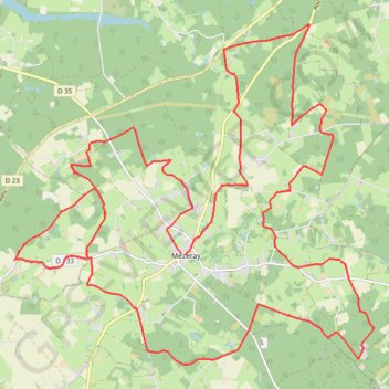 Trace GPS Autour de Mézeray, itinéraire, parcours